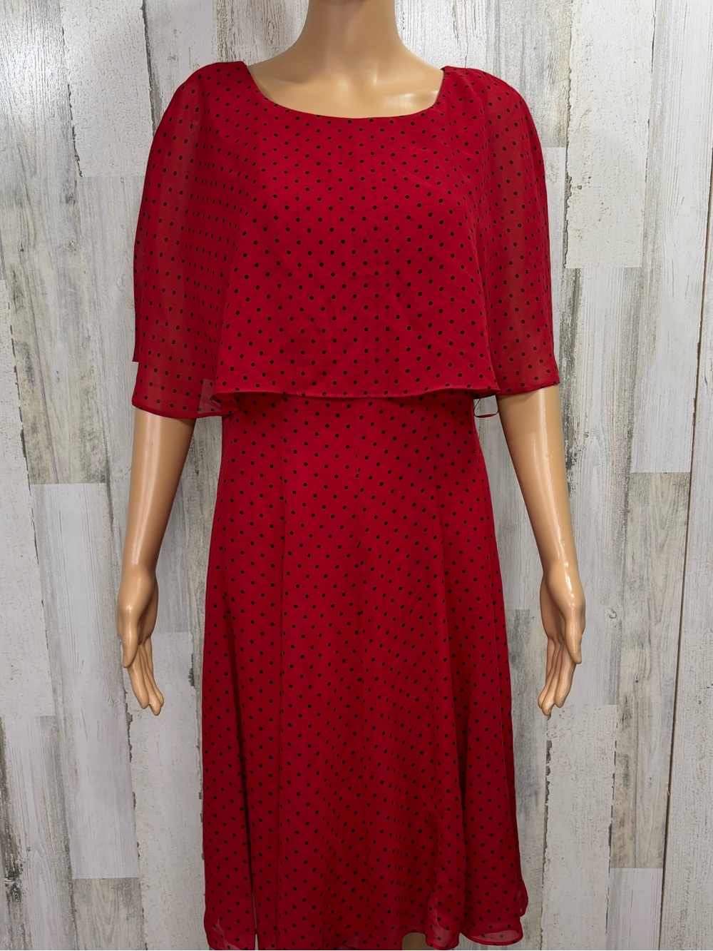 Danny and Nicole Polka Dot Popover‎ Chiffon Dress